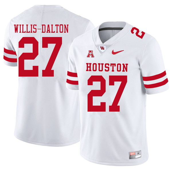 2018 Men #27 Amaud Willis-Dalton Houston Cougars College Football Jerseys Sale-White - Click Image to Close